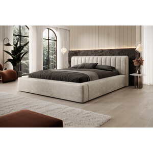 Trae Mobler Amira 140 x 200 cm Gestoffeerd Bed Pearl