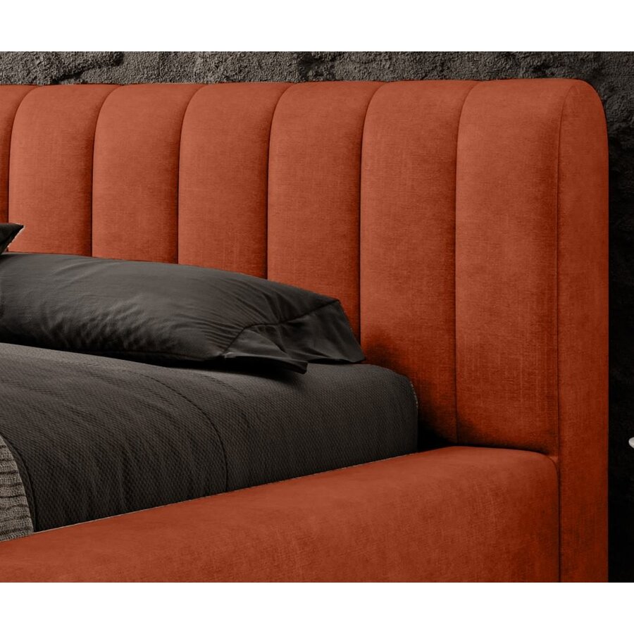 Amira 140 x 200 cm Gestoffeerd Bed Baksteenrood Amira 140 x 200 cm Gestoffeerd Bed Baksteenrood