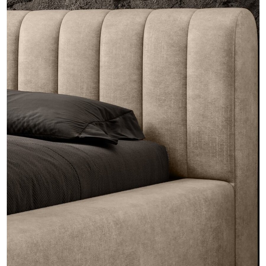 Amira 160 x 200 cm Gestoffeerd Bed Zand Amira 160 x 200 cm Gestoffeerd Bed Zand