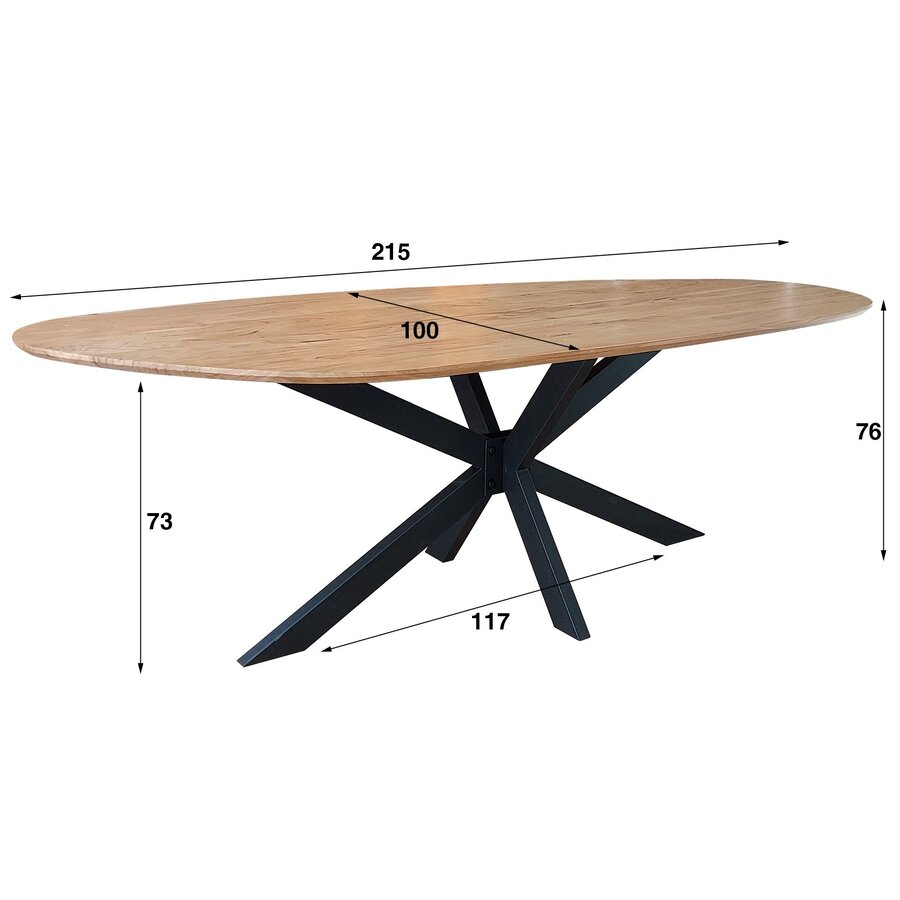 Liven Acacia Eettafel Organisch 215 cm Liven Acacia Eettafel Organisch 215 cm