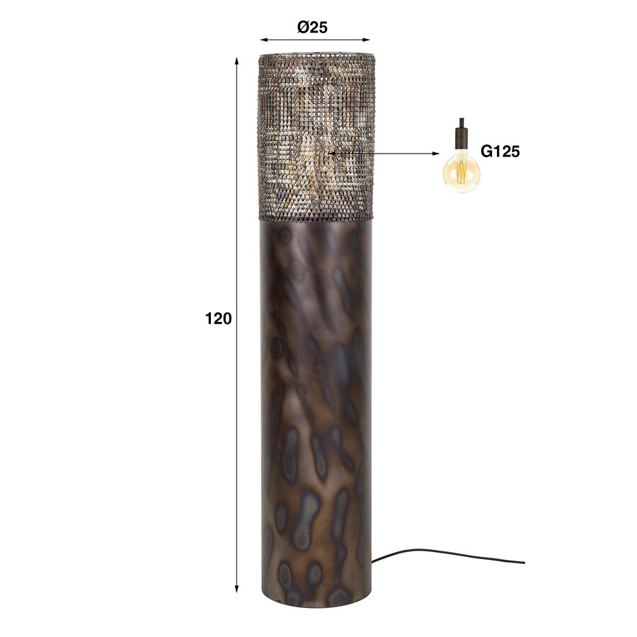 Mannes Vloerlamp Large Zwart/Bruin