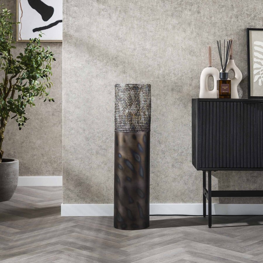 Mannes Vloerlamp Medium Zwart/Bruin Mannes Vloerlamp Medium Zwart/Bruin