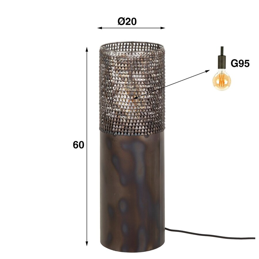 Mannes Vloerlamp Small Zwart/Bruin Mannes Vloerlamp Small Zwart/Bruin