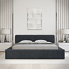Azurro 180 x 200 cm Gestoffeerd Bed Donkerblauw