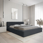 Trae Mobler Azurro 180 x 200 cm Gestoffeerd Bed Donkerblauw Trae Mobler Azurro 180 x 200 cm Gestoffeerd Bed Donkerblauw