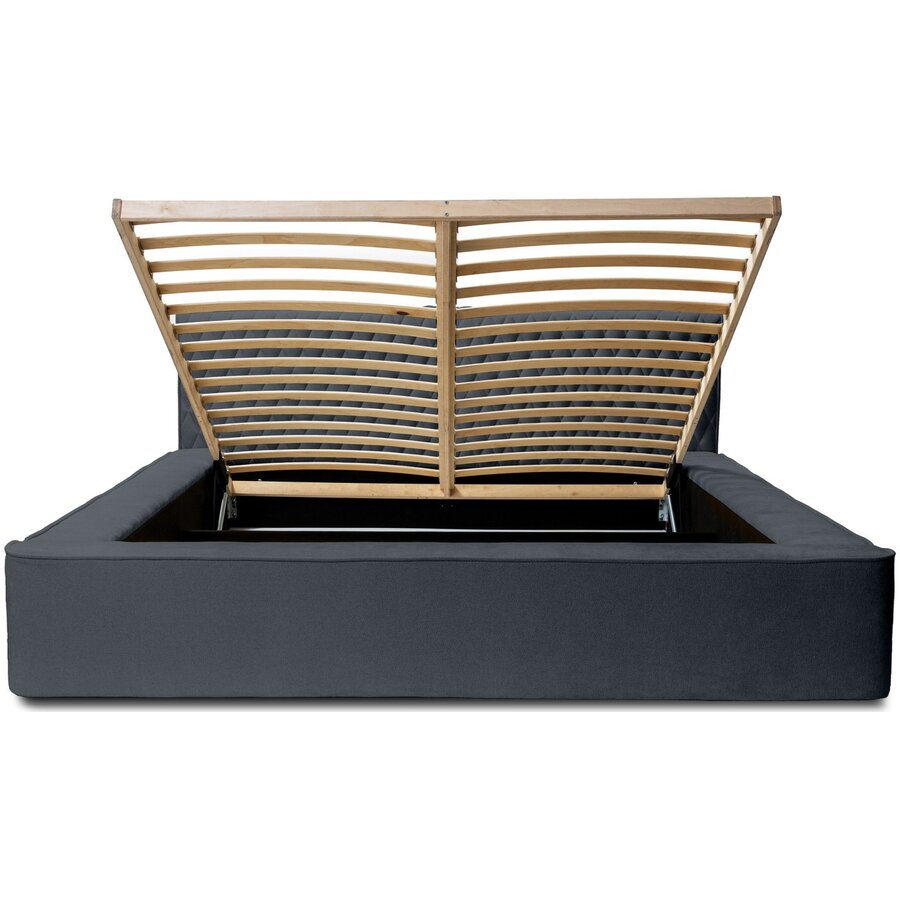 Azurro 180 x 200 cm Gestoffeerd Bed Donkerblauw Azurro 180 x 200 cm Gestoffeerd Bed Donkerblauw