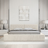 Azurro 140 x 200 cm Gestoffeerd Bed Lichtgrijs