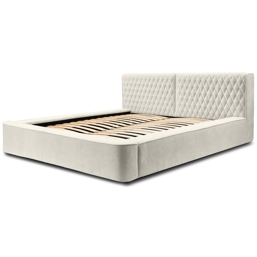 Azurro 140 x 200 cm Gestoffeerd Bed Lichtgrijs Azurro 140 x 200 cm Gestoffeerd Bed Lichtgrijs