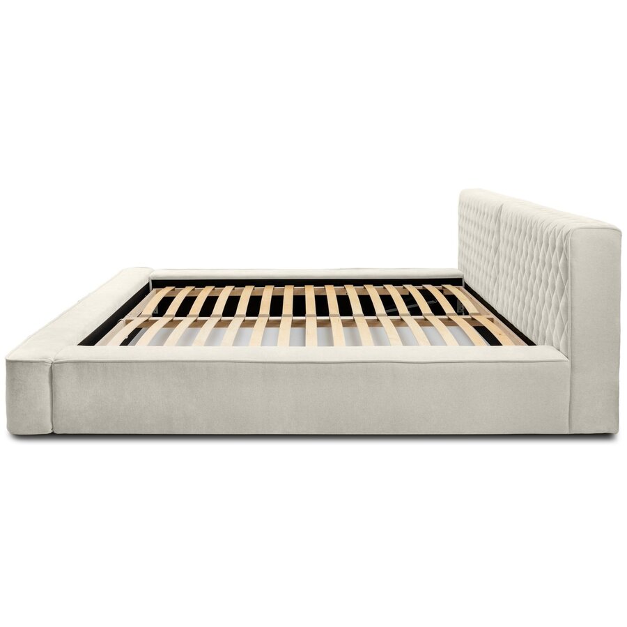 Azurro 160 x 200 cm Gestoffeerd Bed Lichtgrijs Azurro 160 x 200 cm Gestoffeerd Bed Lichtgrijs