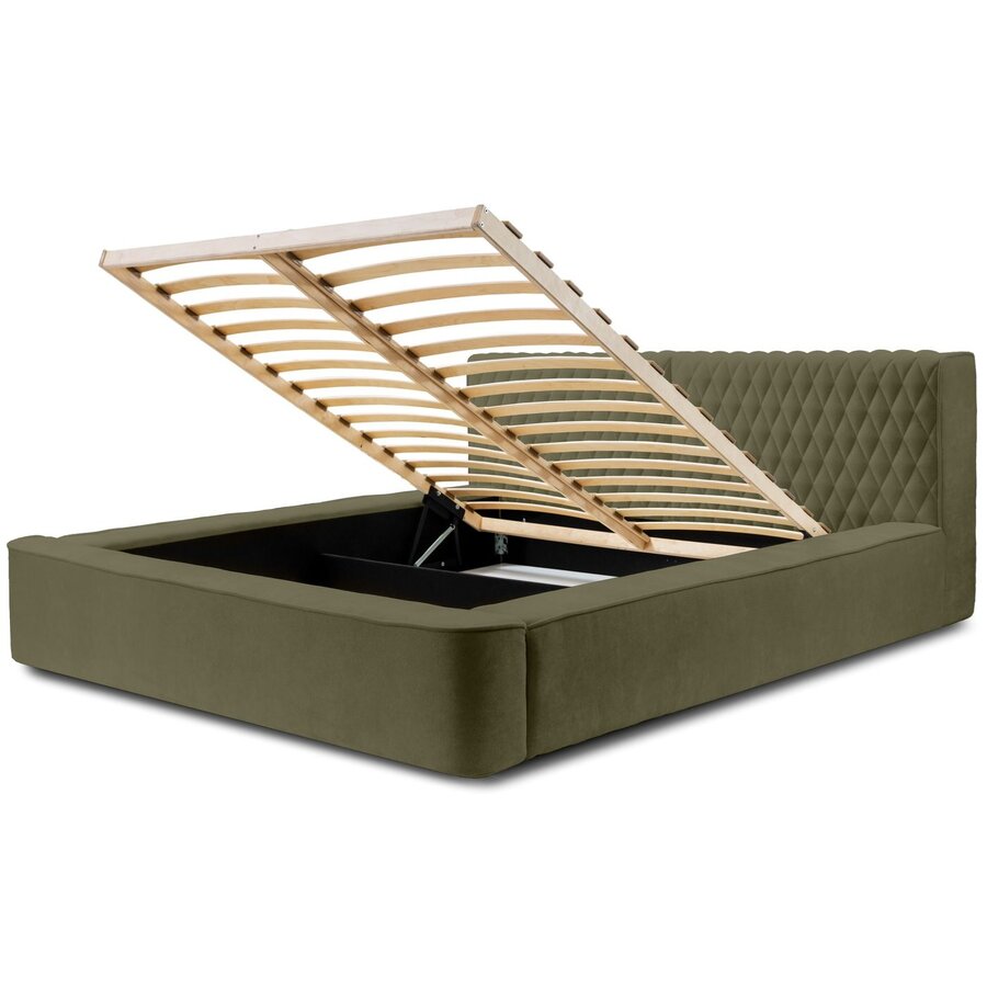 Azurro 160 x 200 cm Gestoffeerd Bed Bosgroen Azurro 160 x 200 cm Gestoffeerd Bed Bosgroen