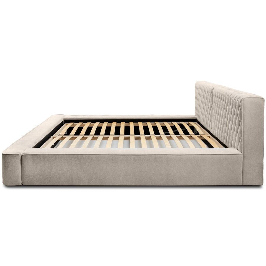 Azurro 180 x 200 cm Gestoffeerd Bed Beige Azurro 180 x 200 cm Gestoffeerd Bed Beige