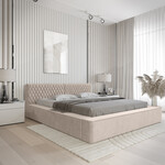 Trae Mobler Azurro 180 x 200 cm Gestoffeerd Bed Beige Trae Mobler Azurro 180 x 200 cm Gestoffeerd Bed Beige