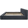 Azurro 140 x 200 cm Gestoffeerd Bed Donkerblauw