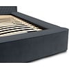 Azurro 140 x 200 cm Gestoffeerd Bed Donkerblauw