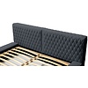 Azurro 140 x 200 cm Gestoffeerd Bed Donkerblauw