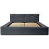 Azurro 140 x 200 cm Gestoffeerd Bed Donkerblauw