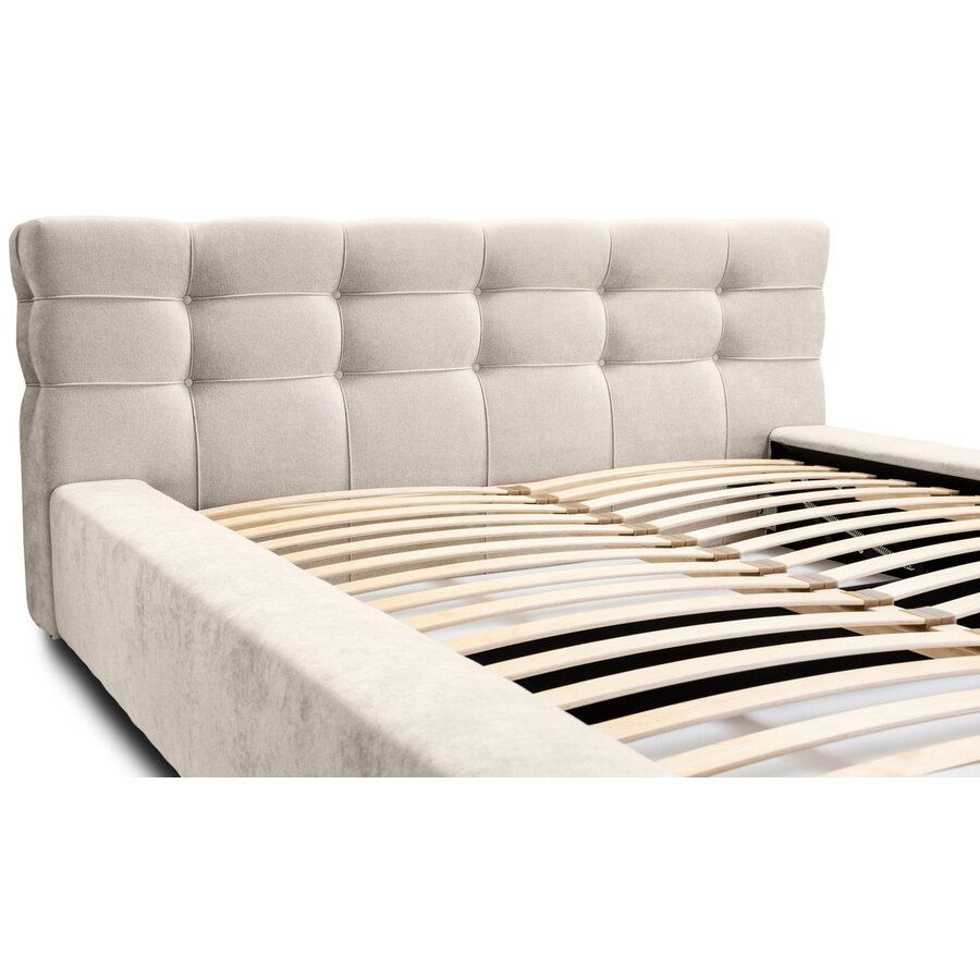 Grace 140 x 200 cm Gestoffeerd Bed Beige Grace 140 x 200 cm Gestoffeerd Bed Beige