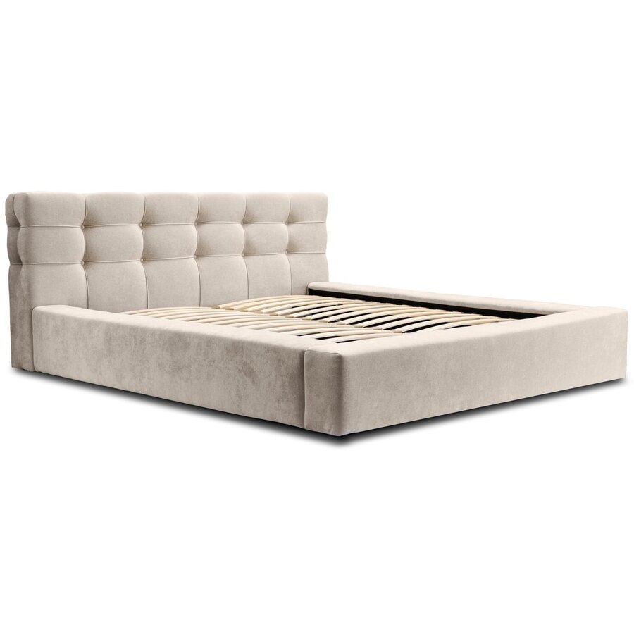 Grace 140 x 200 cm Gestoffeerd Bed Beige Grace 140 x 200 cm Gestoffeerd Bed Beige