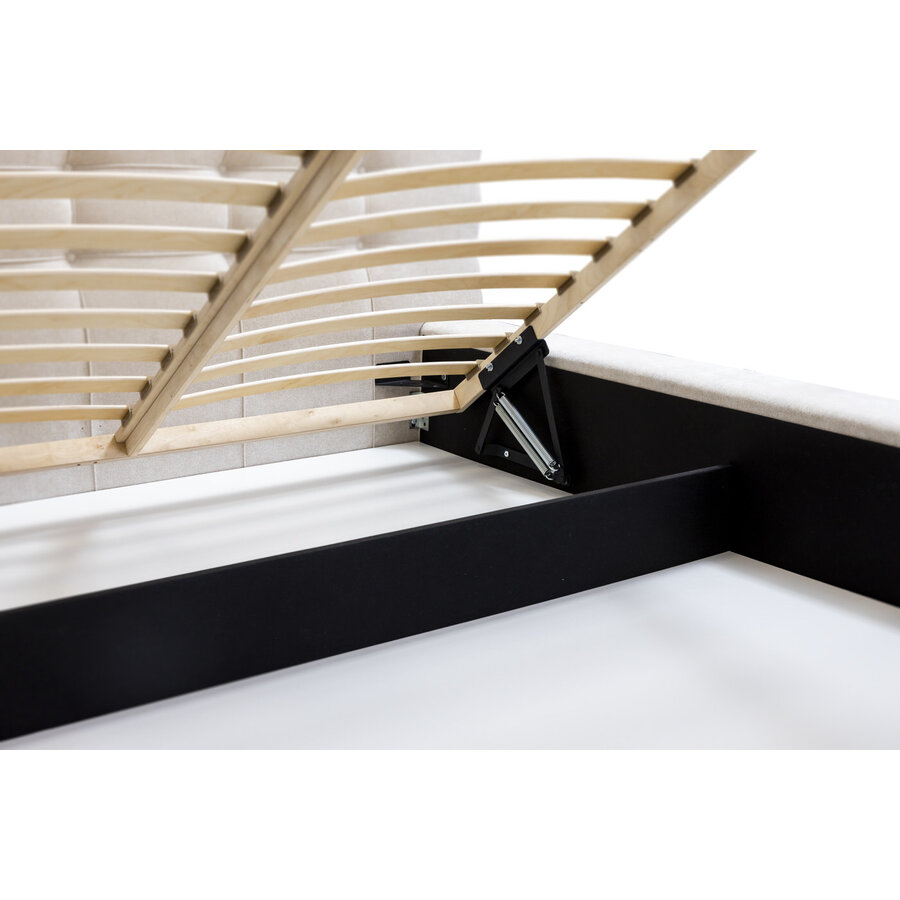 Grace 140 x 200 cm Gestoffeerd Bed Beige Grace 140 x 200 cm Gestoffeerd Bed Beige