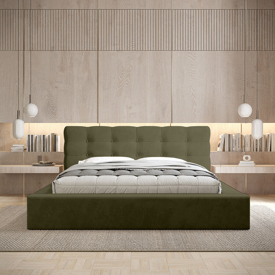 Grace 180 x 200 cm Gestoffeerd Bed Bosgroen Grace 180 x 200 cm Gestoffeerd Bed Bosgroen