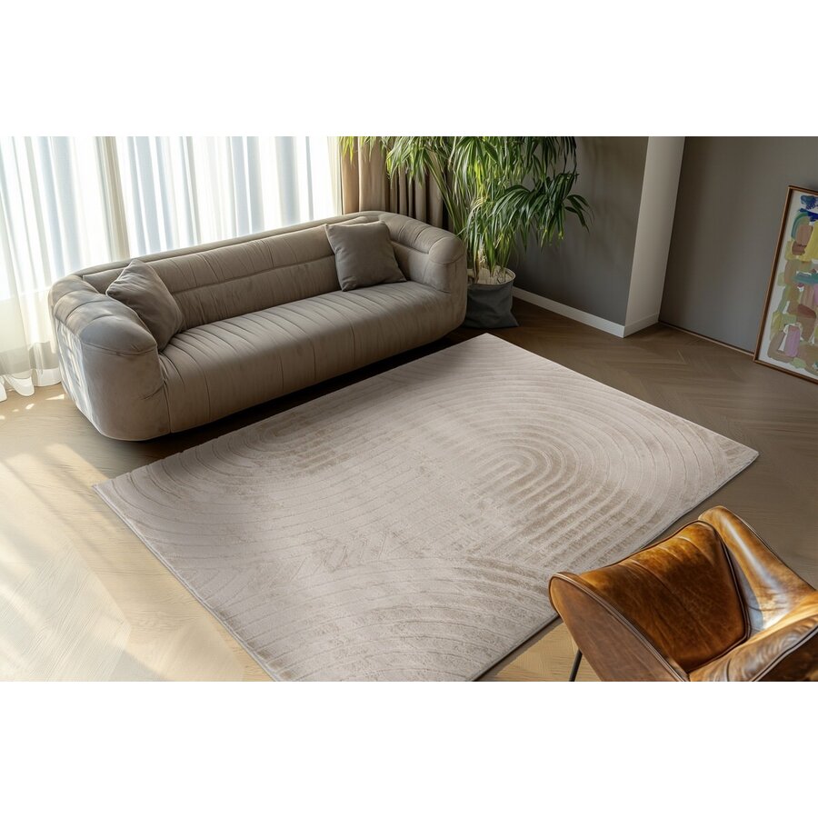 Comfort 120 x 170 cm Vloerkleed Licht Taupe 501