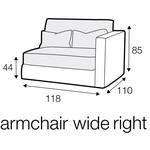 Heaven Armfauteuil 118 cm Links/Rechts