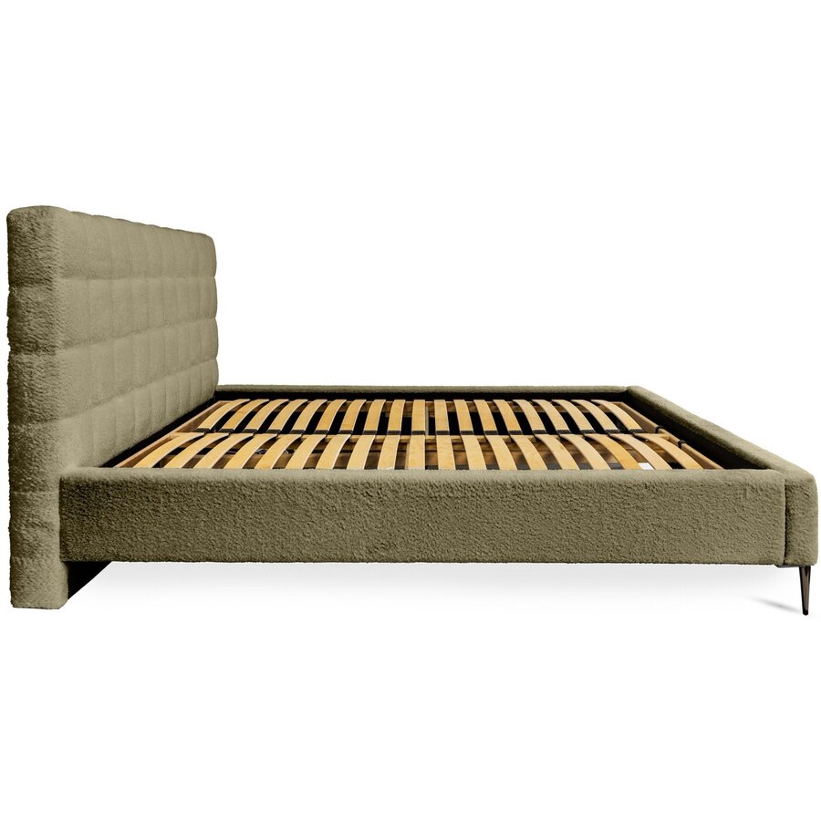 Millo 140 x 200 cm Gestoffeerd Bed Olijfgroen Millo 140 x 200 cm Gestoffeerd Bed Olijfgroen