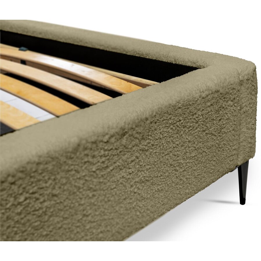 Millo 140 x 200 cm Gestoffeerd Bed Olijfgroen Millo 140 x 200 cm Gestoffeerd Bed Olijfgroen