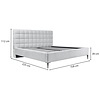 Millo 140 x 200 cm Gestoffeerd Bed Tingrijs