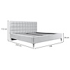 Millo 180 x 200 cm Gestoffeerd Bed Tingrijs