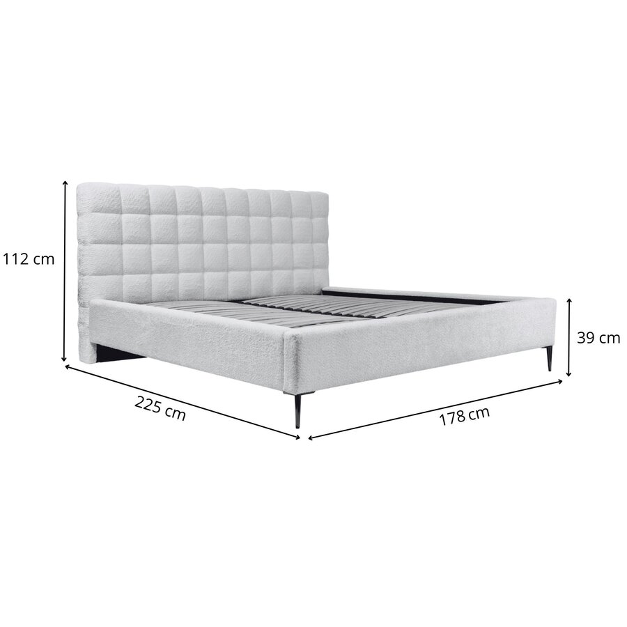 Millo 160 x 200 cm Gestoffeerd Bed Ivory Millo 160 x 200 cm Gestoffeerd Bed Ivory