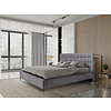 Millo 140 x 200 cm Gestoffeerd Bed Tingrijs