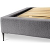 Millo 140 x 200 cm Gestoffeerd Bed Tingrijs