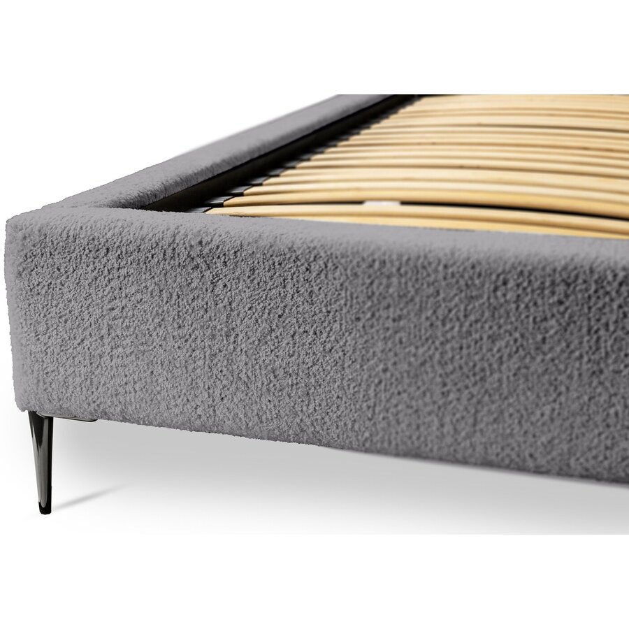 Millo 140 x 200 cm Gestoffeerd Bed Tingrijs