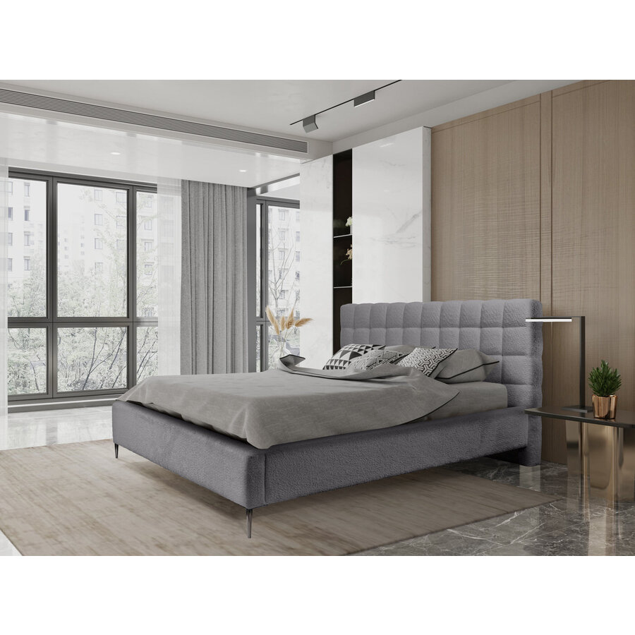 Millo 160 x 200 cm Gestoffeerd Bed Tingrijs Millo 160 x 200 cm Gestoffeerd Bed Tingrijs