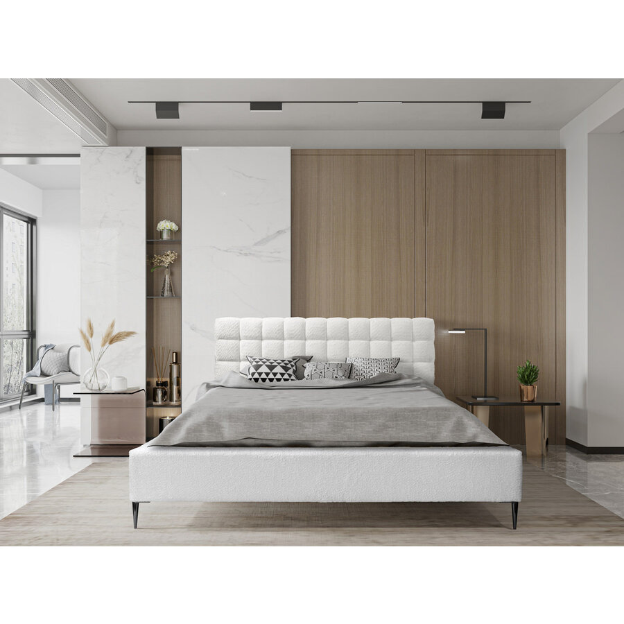 Millo 160 x 200 cm Gestoffeerd Bed Ivory Millo 160 x 200 cm Gestoffeerd Bed Ivory