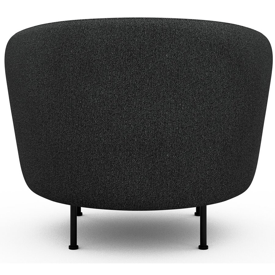 Gran Fauteuil Houtskool Zwart Bouclé Cirkel-Poot Gran Fauteuil Houtskool Zwart Bouclé Cirkel-Poot