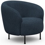 Kragelund Gran Fauteuil Blauw Bouclé Cirkel-Poot Kragelund Gran Fauteuil Blauw Bouclé Cirkel-Poot