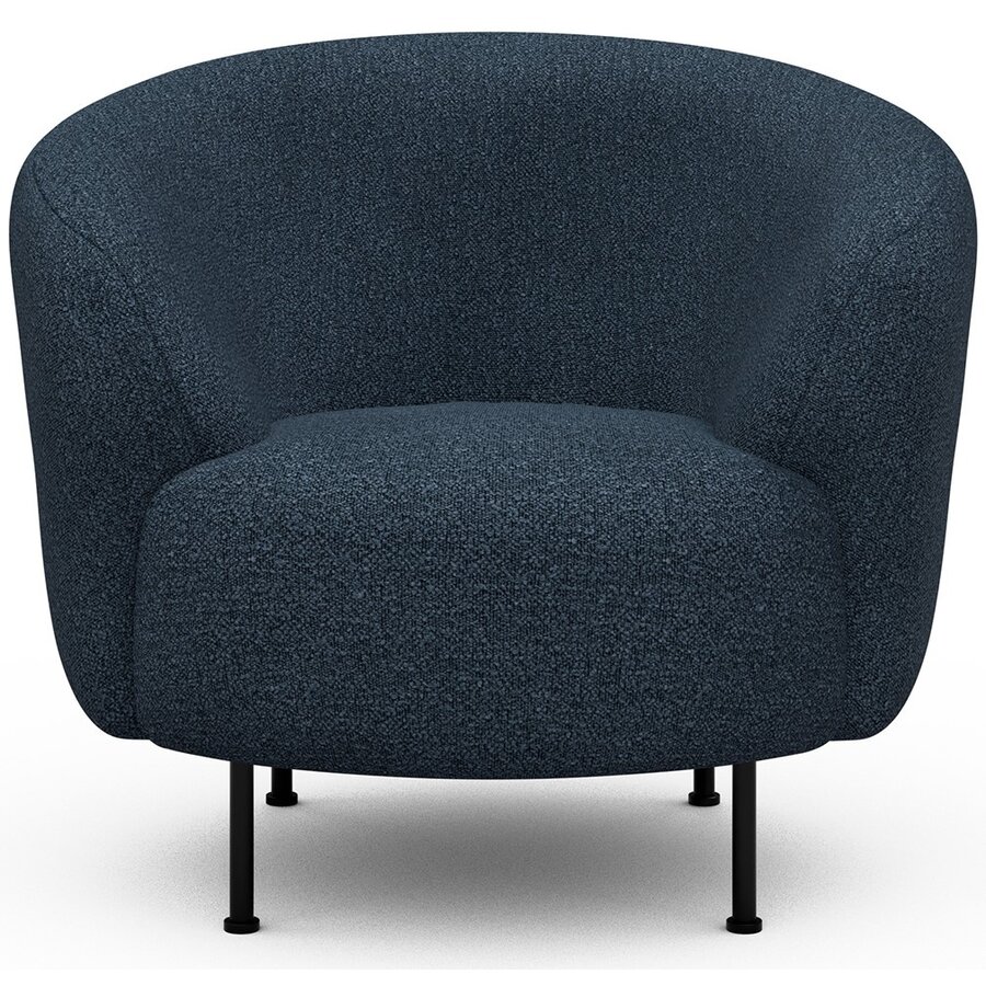 Gran Fauteuil Blauw Bouclé Cirkel-Poot Gran Fauteuil Blauw Bouclé Cirkel-Poot