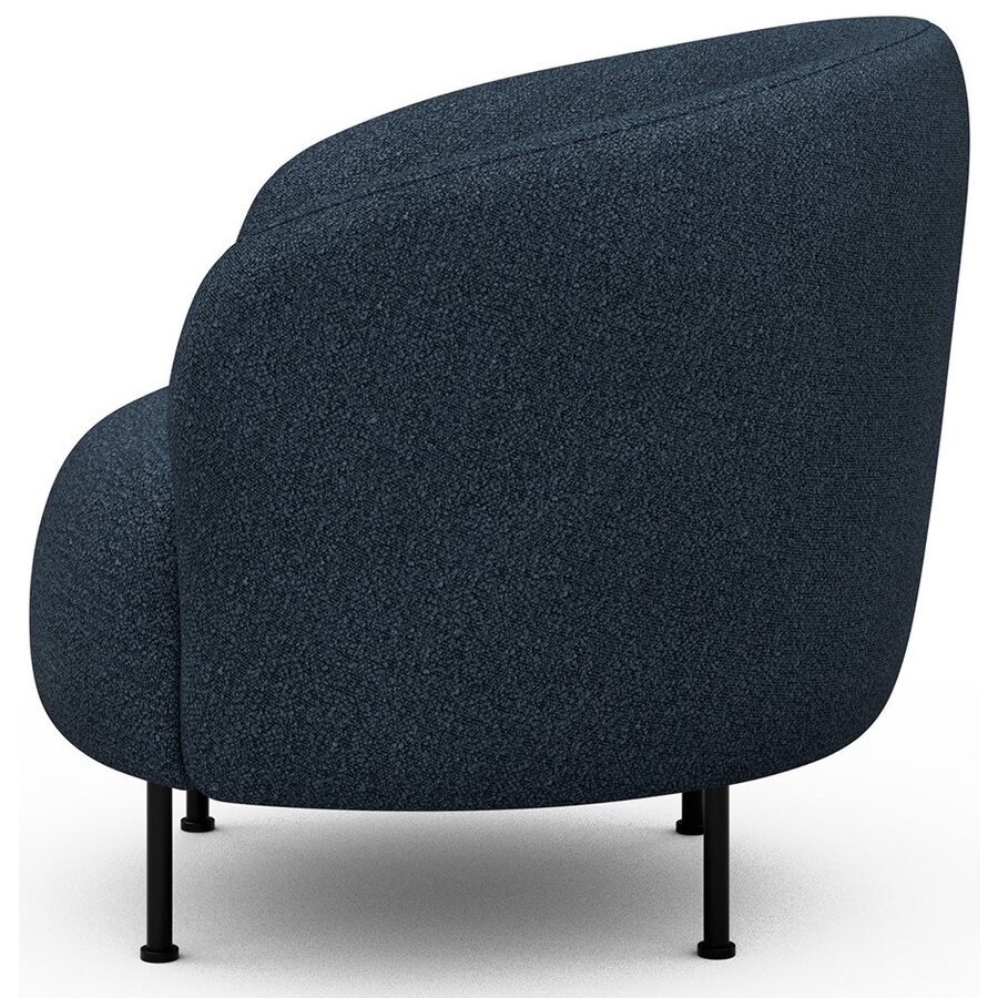 Gran Fauteuil Blauw Bouclé Cirkel-Poot Gran Fauteuil Blauw Bouclé Cirkel-Poot
