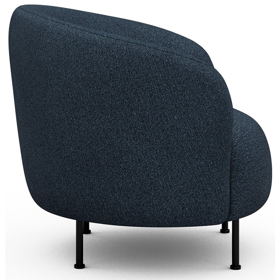 Gran Fauteuil Blauw Bouclé Cirkel-Poot Gran Fauteuil Blauw Bouclé Cirkel-Poot