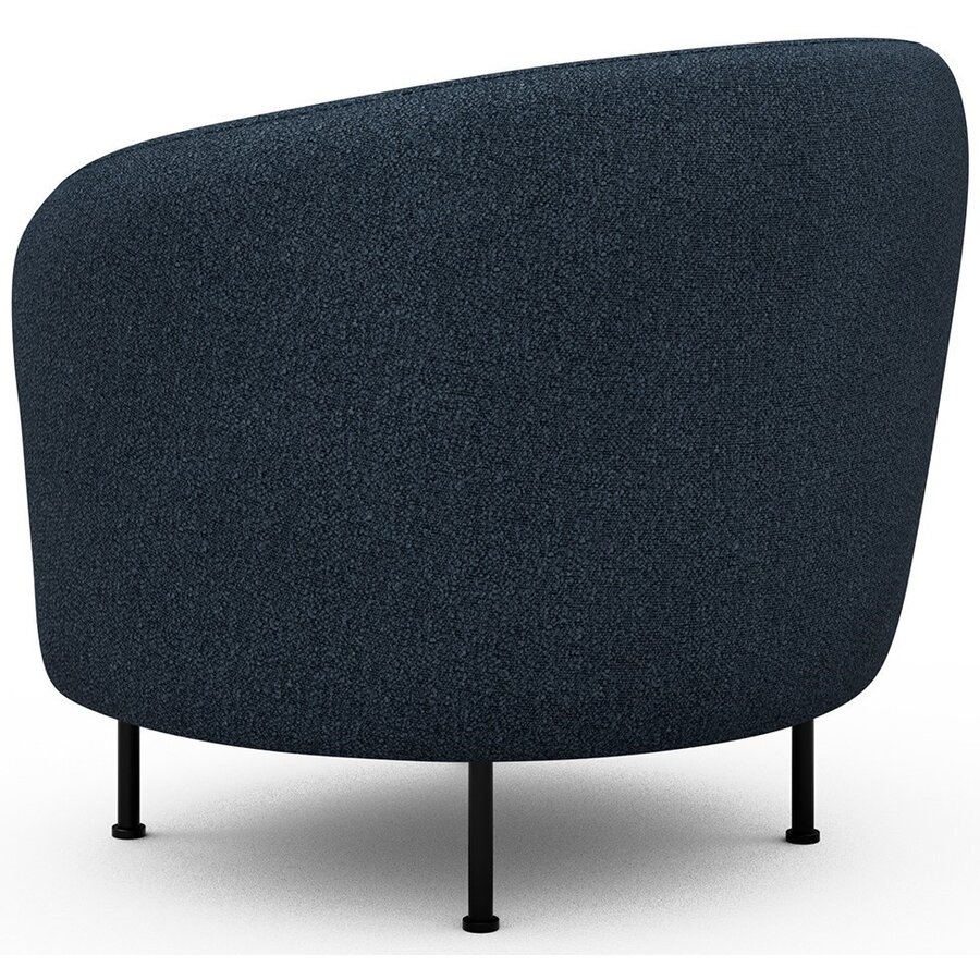 Gran Fauteuil Blauw Bouclé Cirkel-Poot Gran Fauteuil Blauw Bouclé Cirkel-Poot
