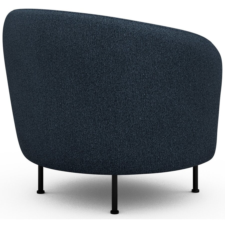 Gran Fauteuil Blauw Bouclé Cirkel-Poot Gran Fauteuil Blauw Bouclé Cirkel-Poot