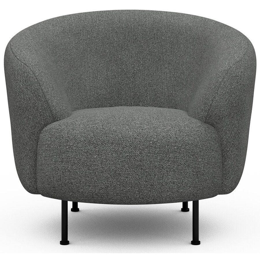Gran Fauteuil Grijs Bouclé Cirkel-Poot Gran Fauteuil Grijs Bouclé Cirkel-Poot