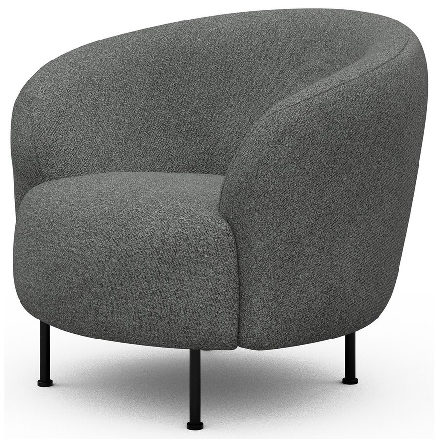 Gran Fauteuil Grijs Bouclé Cirkel-Poot Gran Fauteuil Grijs Bouclé Cirkel-Poot