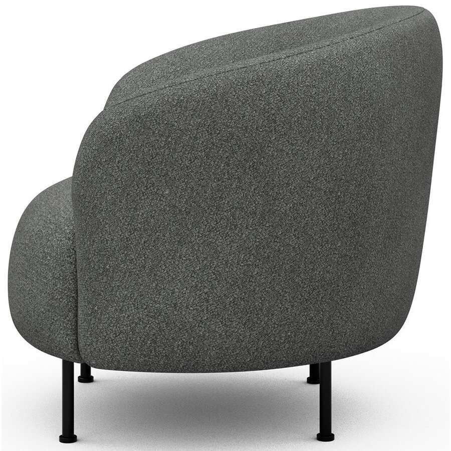 Gran Fauteuil Grijs Bouclé Cirkel-Poot Gran Fauteuil Grijs Bouclé Cirkel-Poot