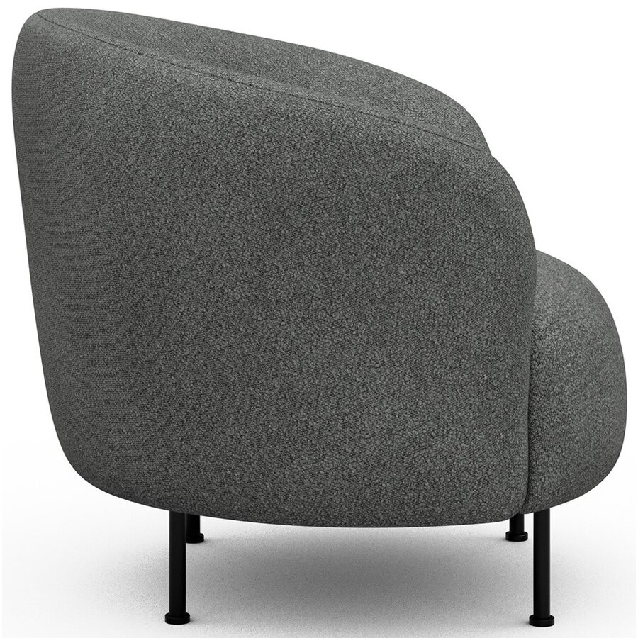 Gran Fauteuil Grijs Bouclé Cirkel-Poot Gran Fauteuil Grijs Bouclé Cirkel-Poot