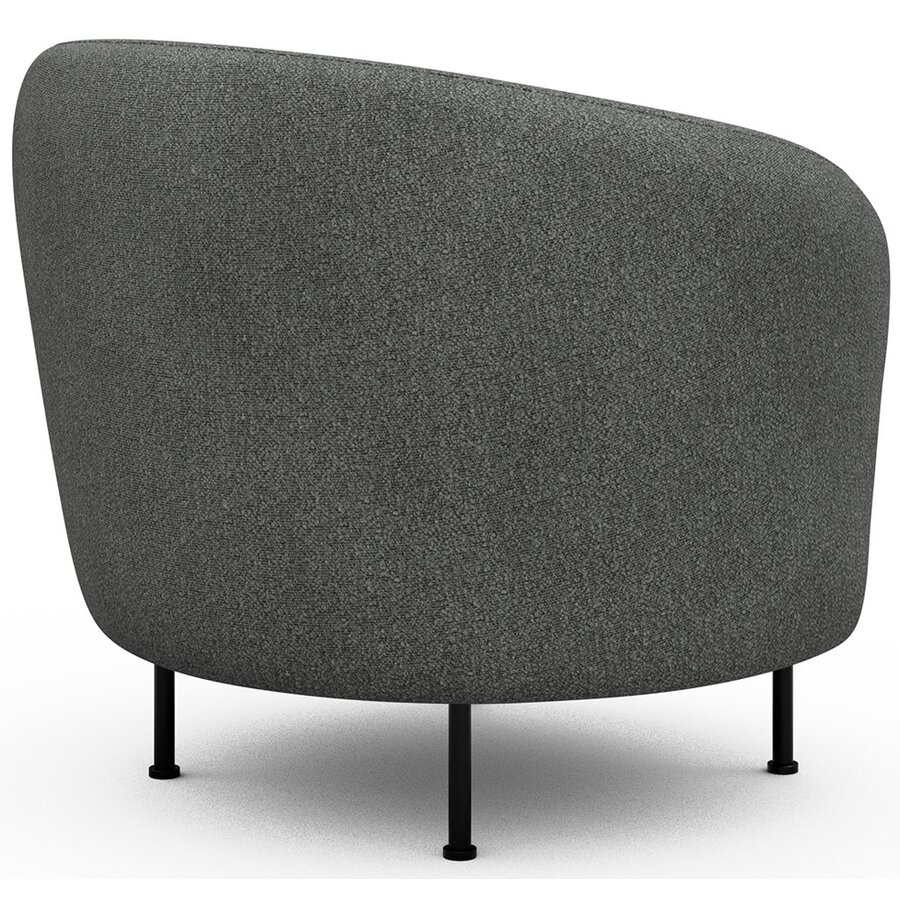 Gran Fauteuil Grijs Bouclé Cirkel-Poot Gran Fauteuil Grijs Bouclé Cirkel-Poot