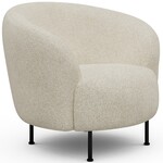 Kragelund Gran Fauteuil Gebroken Wit Bouclé Cirkel-Poot Kragelund Gran Fauteuil Gebroken Wit Bouclé Cirkel-Poot