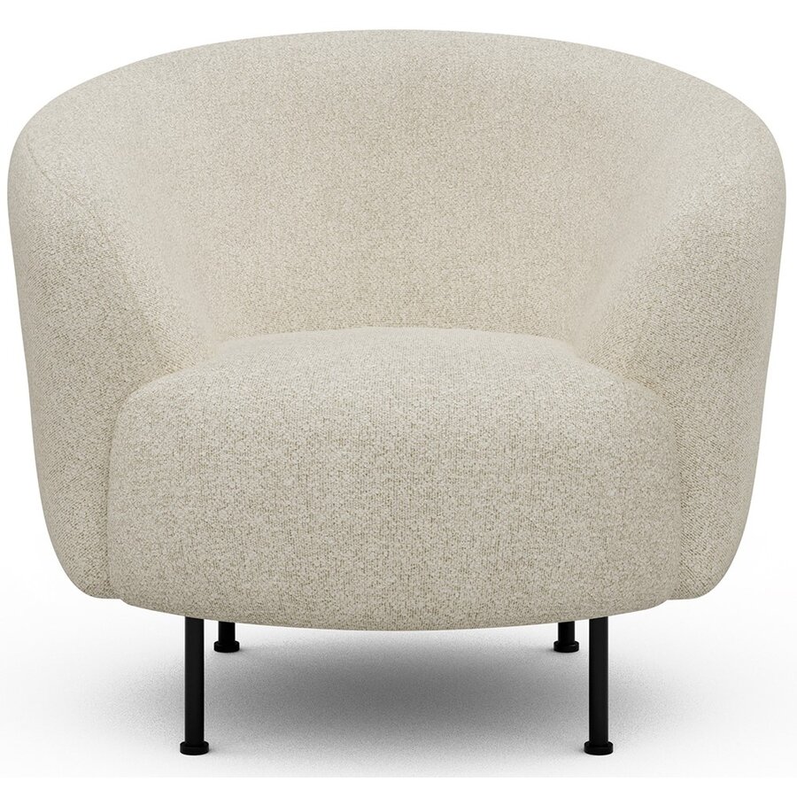Gran Fauteuil Gebroken Wit Bouclé Cirkel-Poot Gran Fauteuil Gebroken Wit Bouclé Cirkel-Poot